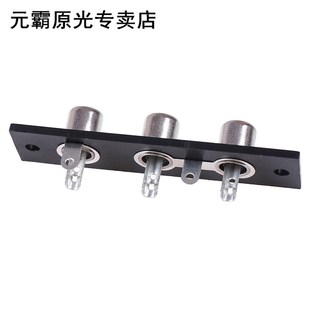 6.6x1.6cm 3 Way RCA Terminal Wall Panel Plate Input Phono Ch