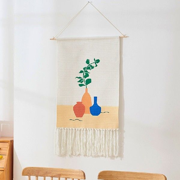 极速1PC Creative Macrame Cotton Tassel Hand Woven Wall Hangi