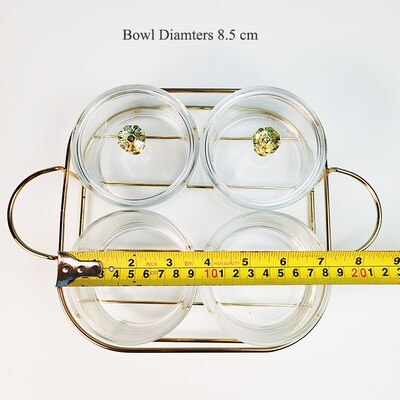 Nordic Fruit Dessert Snacks Serving Platter Glasses Bowl Wit