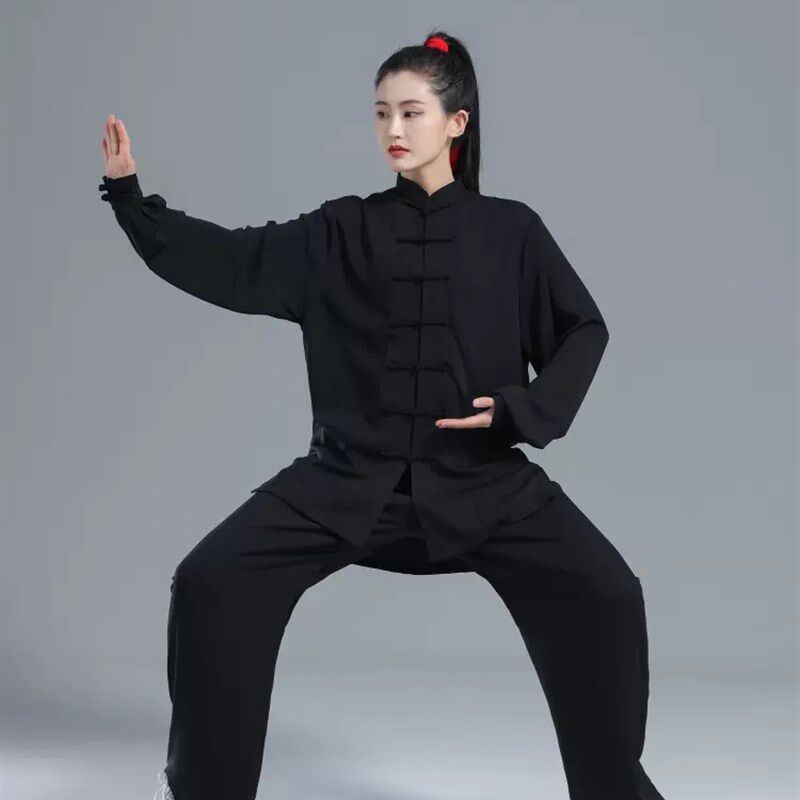 小众高货太极服女2023夏天新款武术服装表演服功夫练武服训练功服