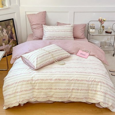 玫瑰物语丨碎花小清新床笠单件纯棉100全棉宿舍床单单人学生被套