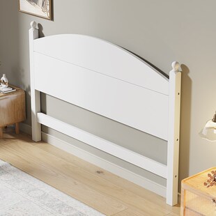 定做实木原木床头靠背板单人简约白色床头双人欧式胡桃色床头单买