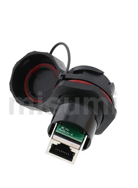 MISUMI/米思米面板安装型中继插座(防水)LWC-RJ45-Z6 现货LWC