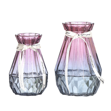 欧式 创意透明玻璃花瓶彩色水培绿萝植物花瓶风信子小干花插花 推荐