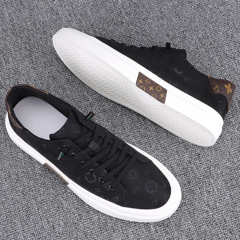 布鞋男2022新款夏季透气男士休闲鞋韩版百搭一脚蹬帆布鞋青年板鞋