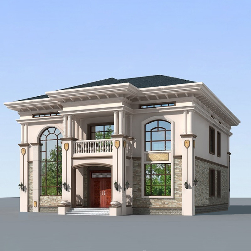 网红两层别墅设计图纸二层 欧式豪华大户型 新农村自建房乡村洋房