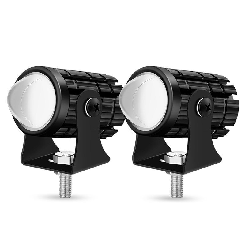 Universal Motorcycle LED Headlight Projector Lens Dual Color