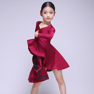 女童拉丁舞服比赛标准赛服夏季新款2023少儿高级感套装高端女儿童