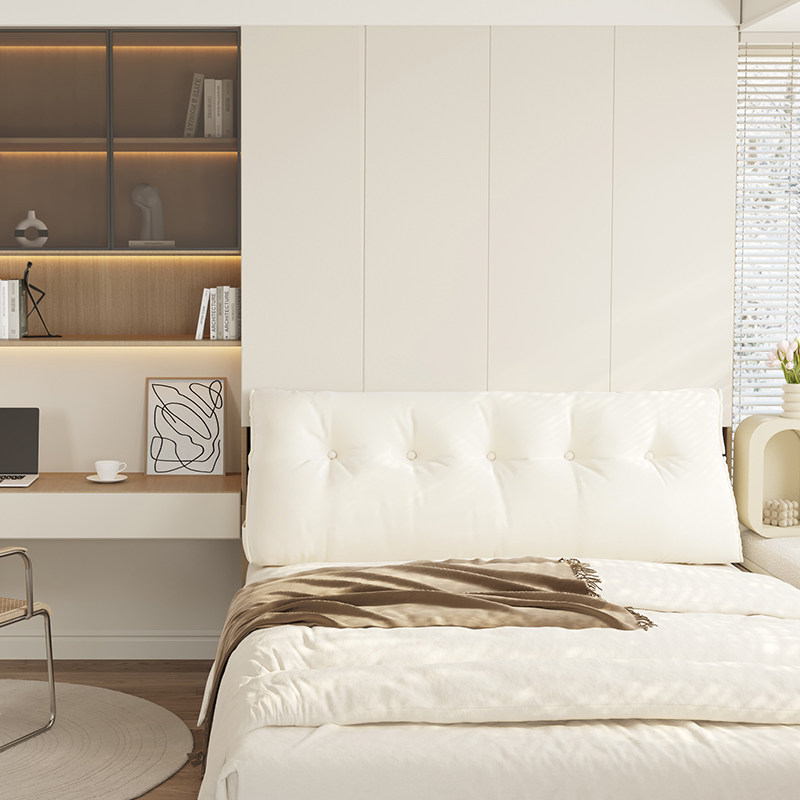 【芊芊郡主】insl奶油风床头软包靠背三角床头靠垫榻榻米护腰靠枕