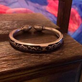 中国.洛阳非遗 手工银手镯 浮雕 许字珍品阁 青梅竹马