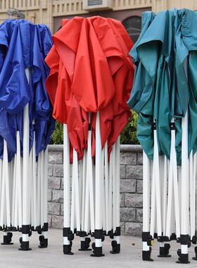 ly四脚防雨帐篷四角太阳大伞户外雨棚遮阳棚O摆摊用遮雨伸缩式折