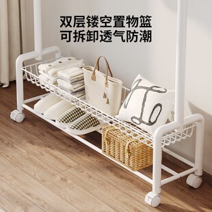 落地式挂衣架卧室内家用可移动简约结实耐用加厚宿舍小型衣帽架子