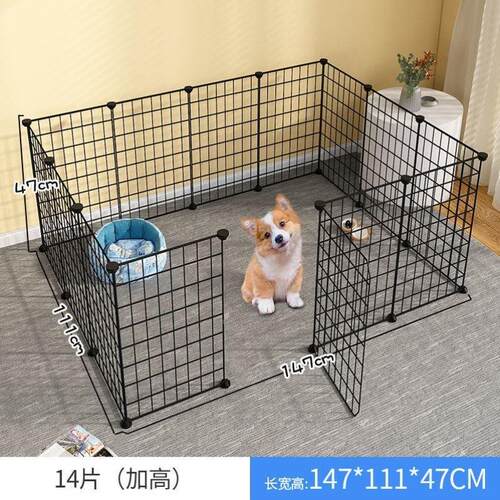 宠物栅栏咪室狗窝j笼猫栅栏w护栏狗小型犬泰迪狗家用狗笼子A41
