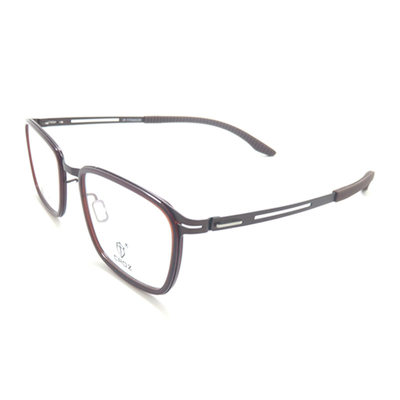 网红Square frame men's business glasses frame pure titanium