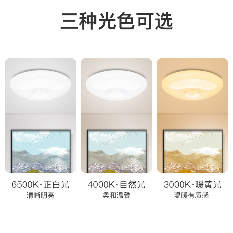 充电人体感应灯入户门楼道免打孔楼梯过道门口阳台无线led吸顶灯