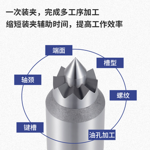 高精度回转顶针数控车床外旋MT4莫氏3合金钨钢车回转驱动顶尖梅花
