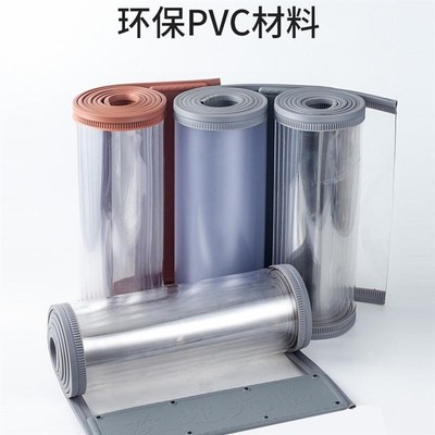超市磁吸加厚门店胶帘夏季隔热饭店空调防走冷商场门帘透明pvcx