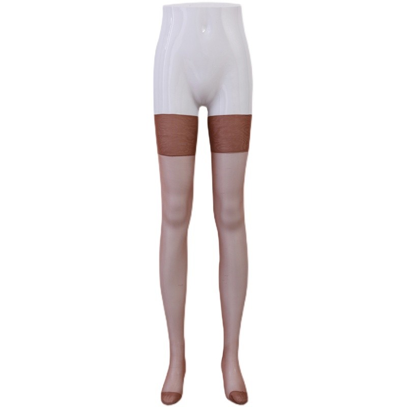 涟羽 丝华 复古油亮闪光尼龙长筒袜无弹力带脚型宽边大腿丝袜美脚