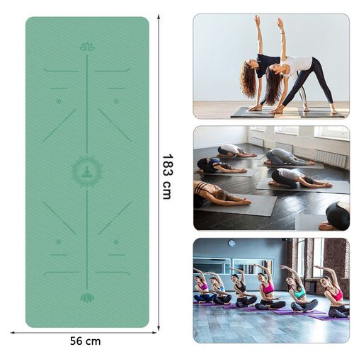 TPE Yoga Mat 6mm For Beginner Non-slip Mat Yoga Sports Exerc