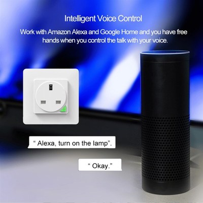 EU Plug 16A Timer Electrical Outlets WiFi Smart Wall Socket