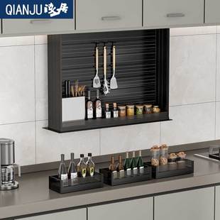 厨房吊柜电动升降拉篮智能语音触控自动垂直下拉式调味料橱柜拉篮