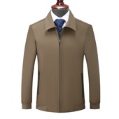 2021小码 加绒加厚外套中老年人翻领夹克 中年爸爸装 男装 小个子冬季