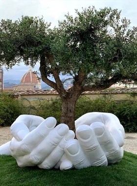 仿真手模树池模型雕塑户外景区园林景观摆件公园广场学校装饰美陈