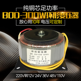 环牛BOD300W380V220V转12V24V4G8V110V环形变压器定做电源交流隔