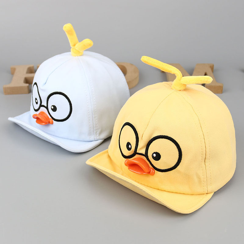 儿童帽子男童韩版0-1-2岁春夏天薄款遮阳女宝宝超萌婴儿鸭舌帽秋