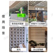 高档pu九宫格水泥构件双面隔断网红空心砖镂空隔断构建墙轻质门头