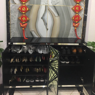 超薄鞋 欧式 柜轻奢餐边柜镜面隔断柜新古典后现代玄关柜客厅储物柜