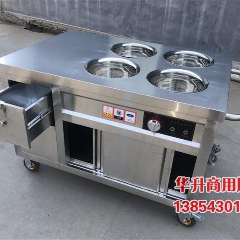 商用不锈钢保温粥车早餐r车流动摆摊粥车小车美食车营养粥车外卖