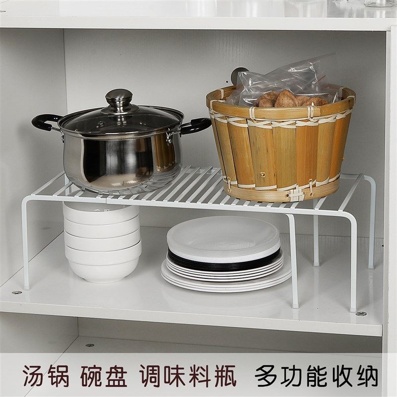 2N厨房可伸缩置物架放锅架子碗架盘碟子二层收纳架橱柜内分层架隔,厨房/烹饪用具,厨房抽屉置物架,淘宝优惠券,粉丝福利购,淘宝优惠卷