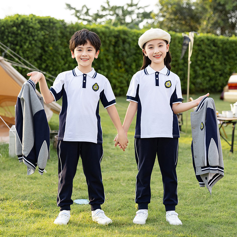英伦风棒球服校服套装小学生班服秋冬新款四件套毕业照幼儿园园服