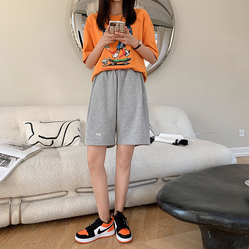 孕妇裤子春夏薄款女夏季时尚x外穿潮妈阔腿直筒裤五分短裤打底夏