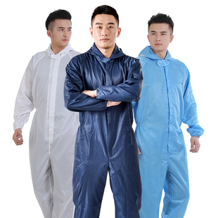 男女防尘防静电连体连帽工作服洁净喷漆全身无尘隔离衣工厂防护服