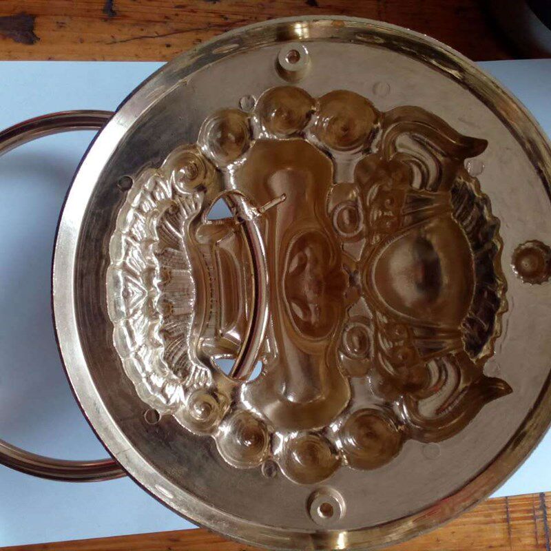 中式铜拉手仿古门环 铜工艺品古典家具铜配J件 20厘米铜狮子头门