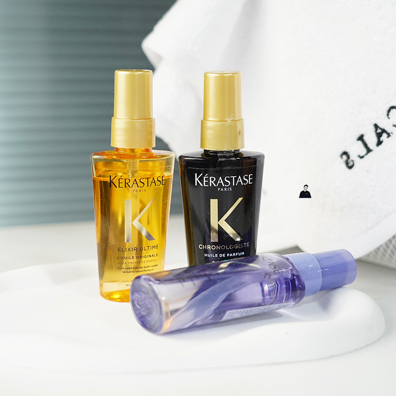 枯发重生|卡诗护发精油黄金/黑钻/鱼子酱精油防毛躁柔v顺发油50ml