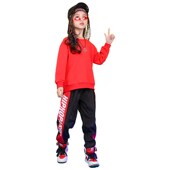 男童街舞卫衣水洗运动街舞裤 纯色演出服女童模特舞蹈班服定制印字