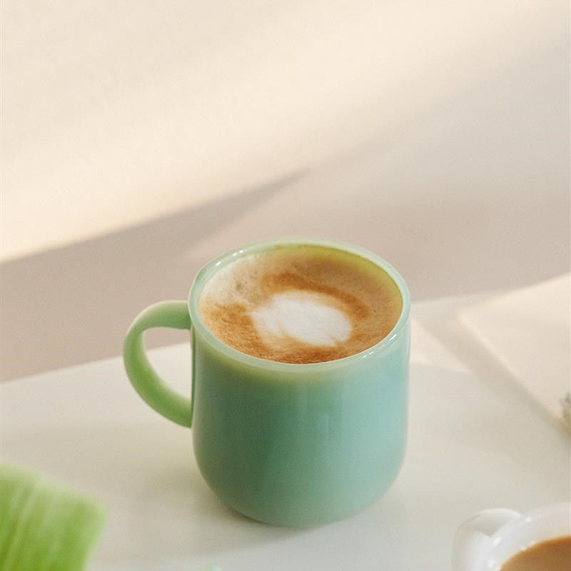 玻璃杯耐热防爆耐高温家用办公室热水杯高颜值高硼硅咖啡杯女