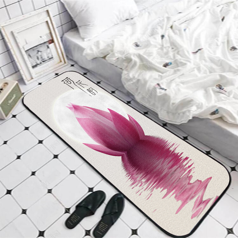 速发新中式卧室地毯地垫古典传统吉祥龙纹长条飘窗垫床边毯可定制