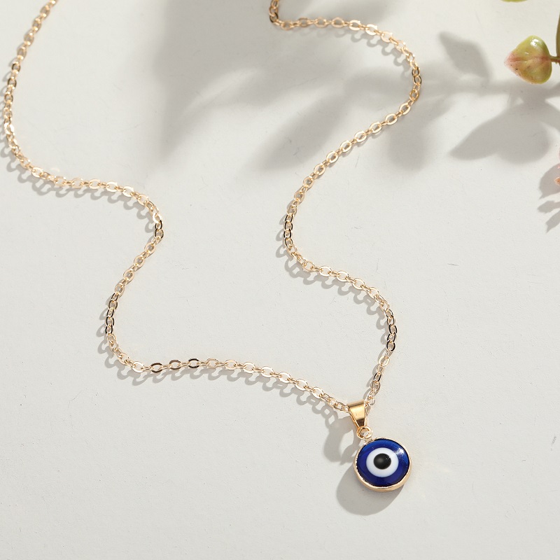 推荐Fashion Gold Colour Bound Devil Eye Necklace For Women