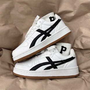 德训鞋男鞋厚底增高奶油色低帮小白鞋子2024夏款百搭小众滑板鞋女