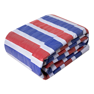 单双膜彩条布一次性m装修围挡工地工程防雨防水防尘6米8米宽编织