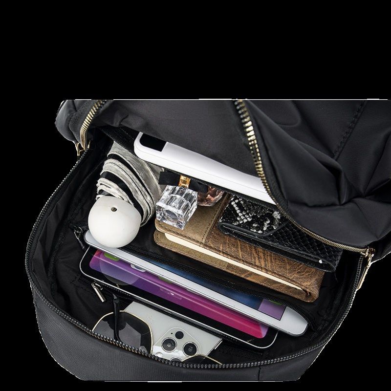 牛津布双肩包女2023新款小揹包女士大容量时尚外出旅行帆布书包包