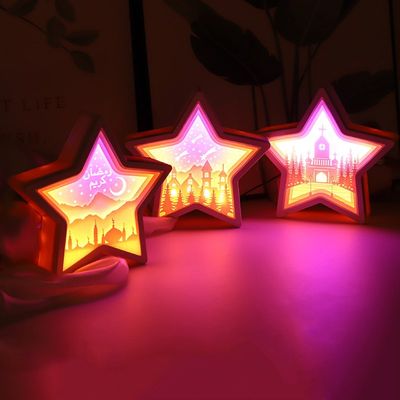 速发Star LED Night Light Creative Novelty 3D Paper Carving A