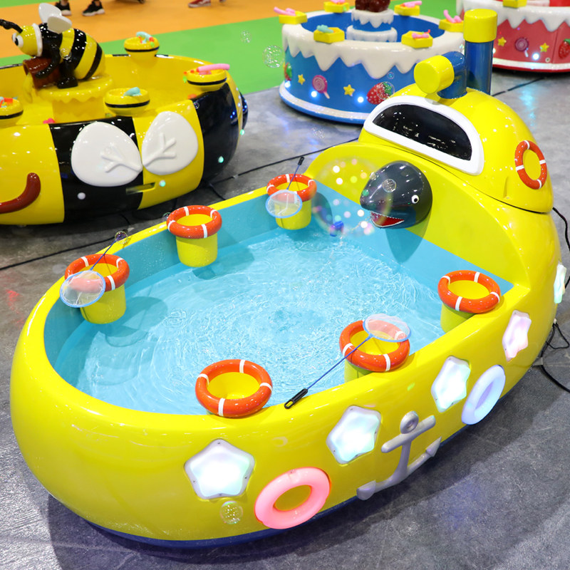 儿童捞活鱼池g子钓鱼池商场用游乐园小孩喂吃奶鱼缸玻璃钢大型摆