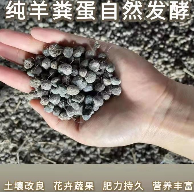 极速羊粪发酵有机肥种菜纯干羊粪蛋颗粒铁皮石斛专用肥料羊屎蛋鸡