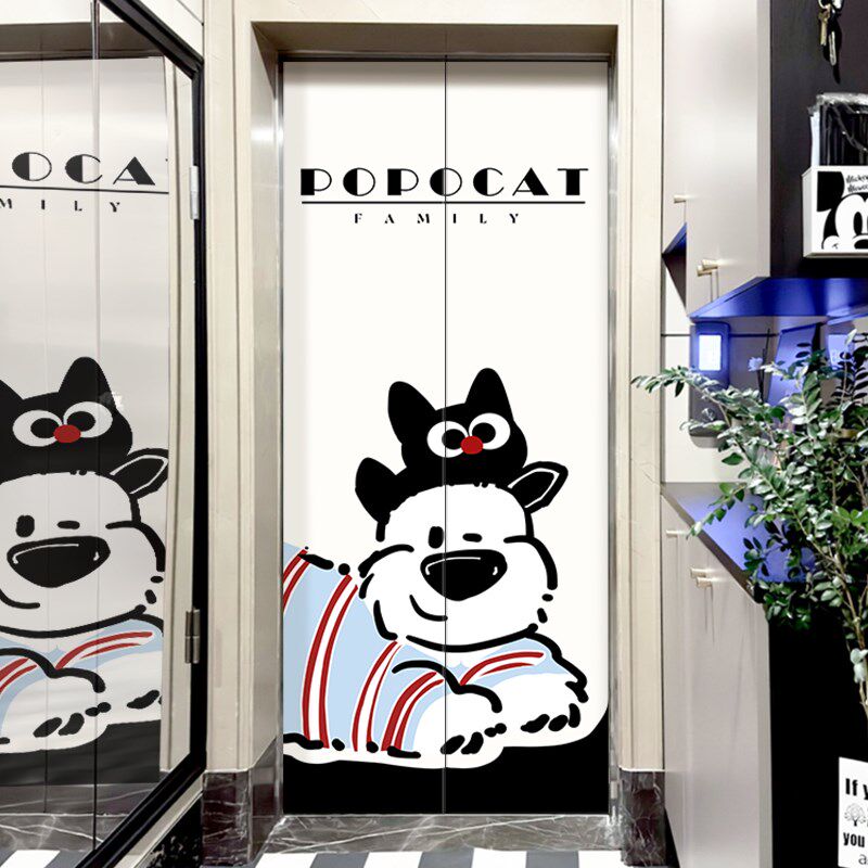 电梯门贴纸高级感卡通装饰门贴自粘防水入户电梯贴膜一梯一户贴画,家居饰品,门贴,淘宝优惠券,粉丝福利购,淘宝优惠卷