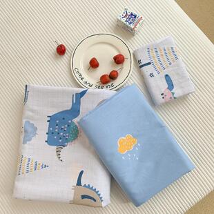 儿童四件套全棉男孩被罩150x200卡通床单床笠被套1.2床三件套